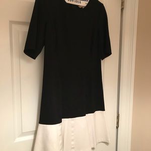 Black and white mini dress